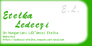 etelka ledeczi business card